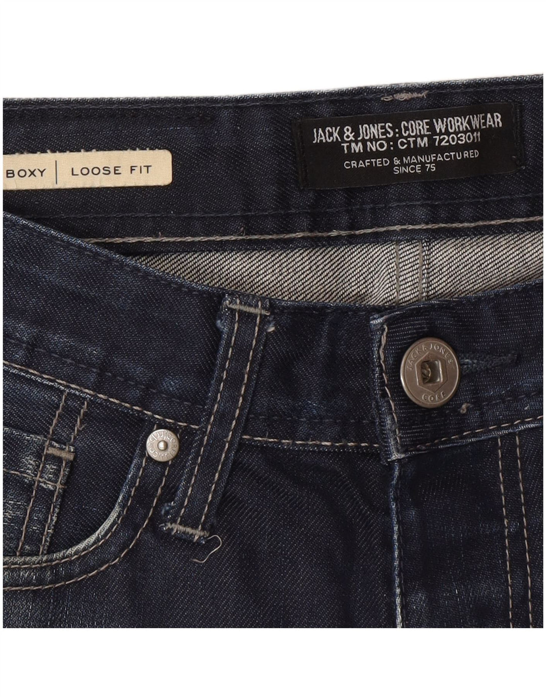 Jack & Jones Mens Boxy Loose Jeans W28 L30 Blue