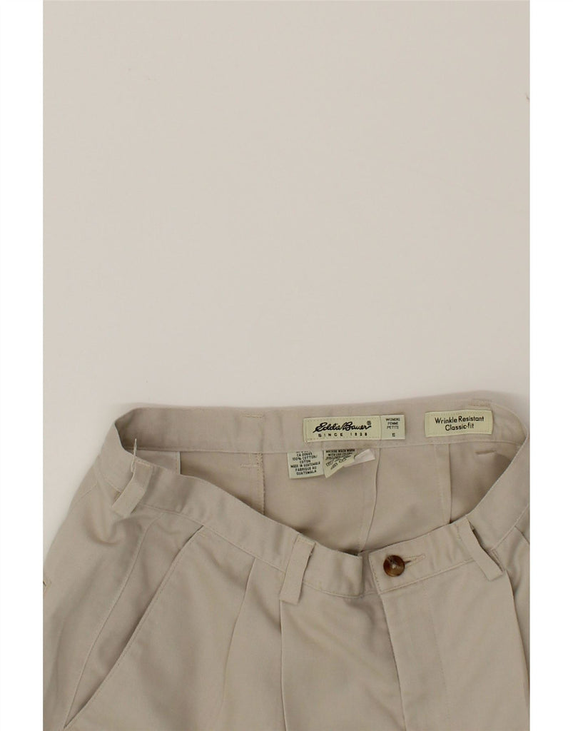 EDDIE BAUER Womens Petite Chino Trousers US 10 Large W30 L28 Beige Vintage Eddie Bauer and Second-Hand Eddie Bauer from Messina Hembry 