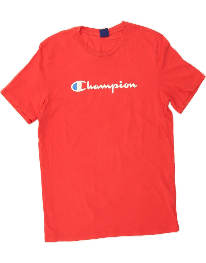 CHAMPION Mens Graphic T-Shirt Top XL Red Cotton Vintage Champion and Second-Hand Champion from Messina Hembry 