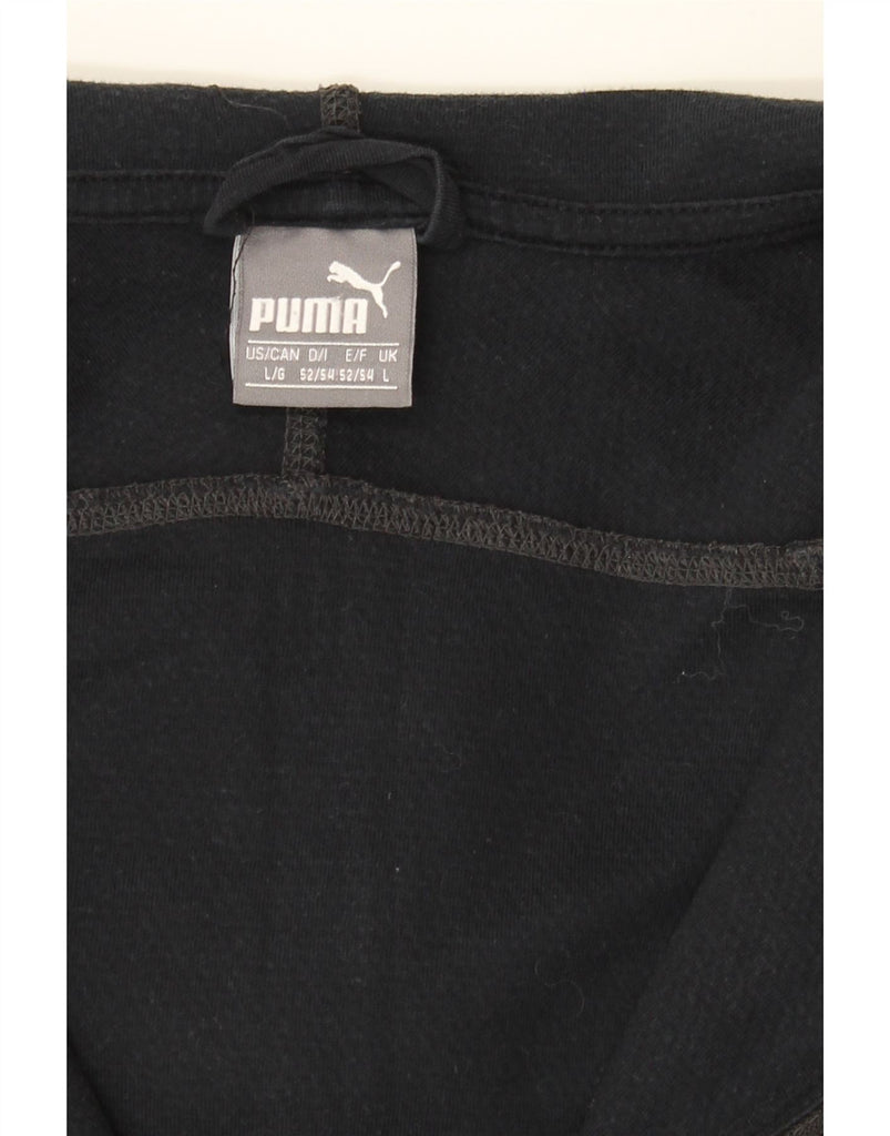 PUMA Mens Zip Hoodie Sweater Large Grey Colourblock Cotton Vintage Puma and Second-Hand Puma from Messina Hembry 