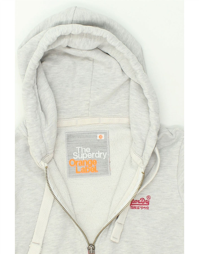 SUPERDRY Mens Zip Hoodie Sweater XS Grey Cotton | Vintage Superdry | Thrift | Second-Hand Superdry | Used Clothing | Messina Hembry 