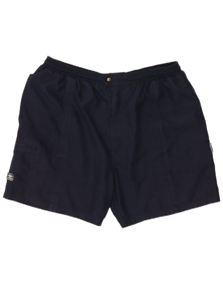 UMBRO Mens Cargo Shorts Large W34  Navy Blue Polyester