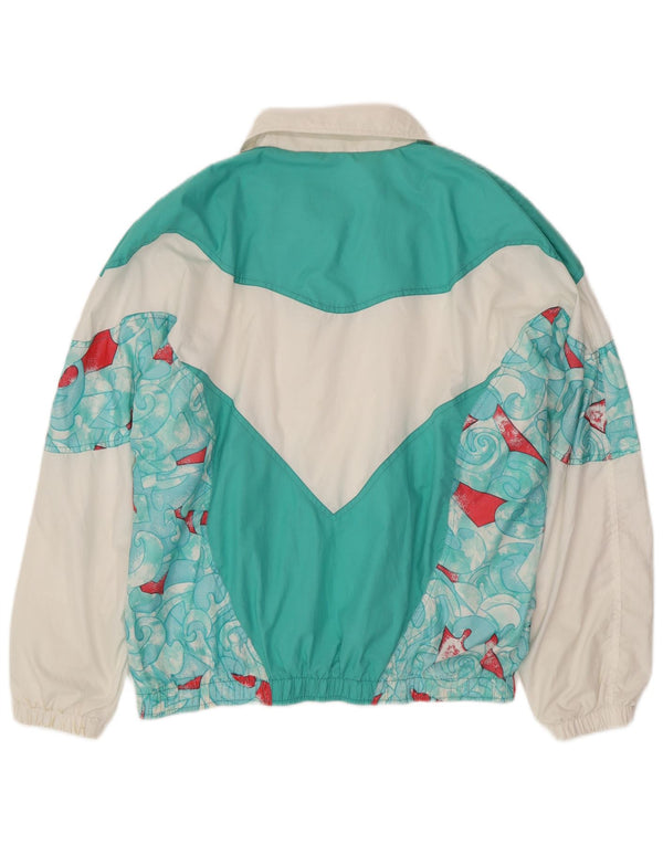 ELLESSE Womens Tracksuit Top Jacket IT 44 Medium Turquoise Colourblock
