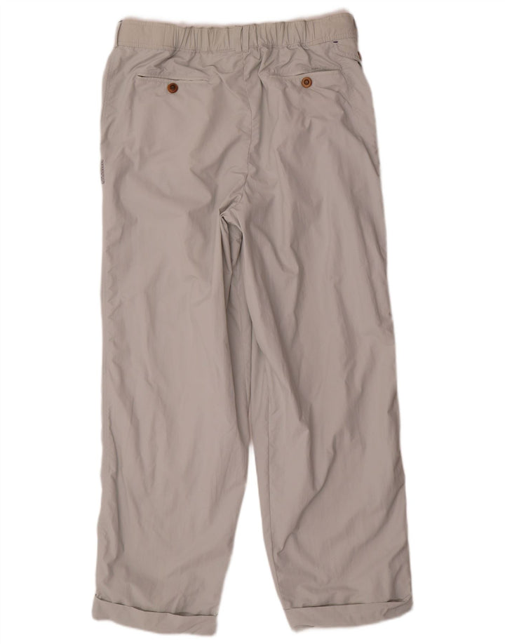Tactel Mens Pegged Chino Trousers W36 L30 Grey Polyamide
