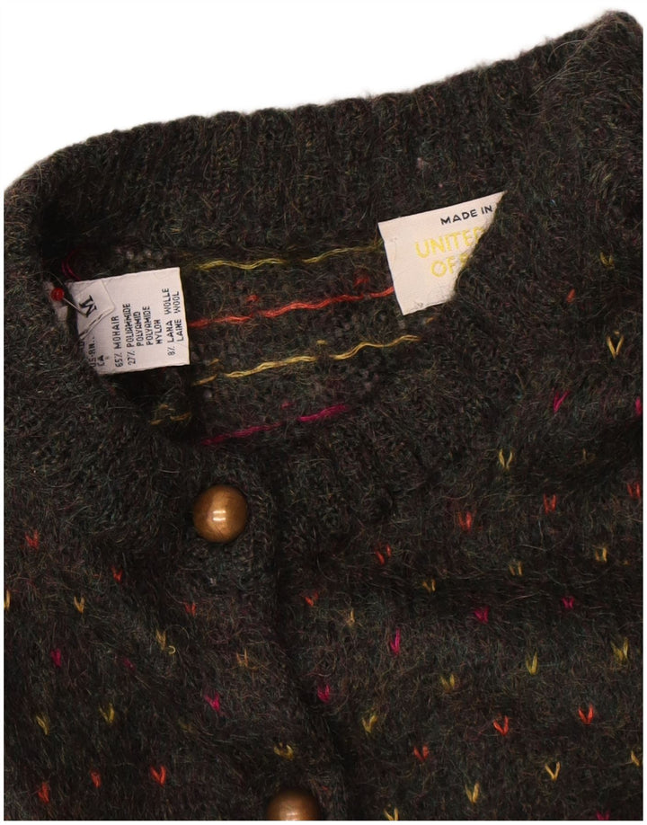 Benetton Womens Cardigan Sweater UK 14 Medium Multicoloured Fair Isle