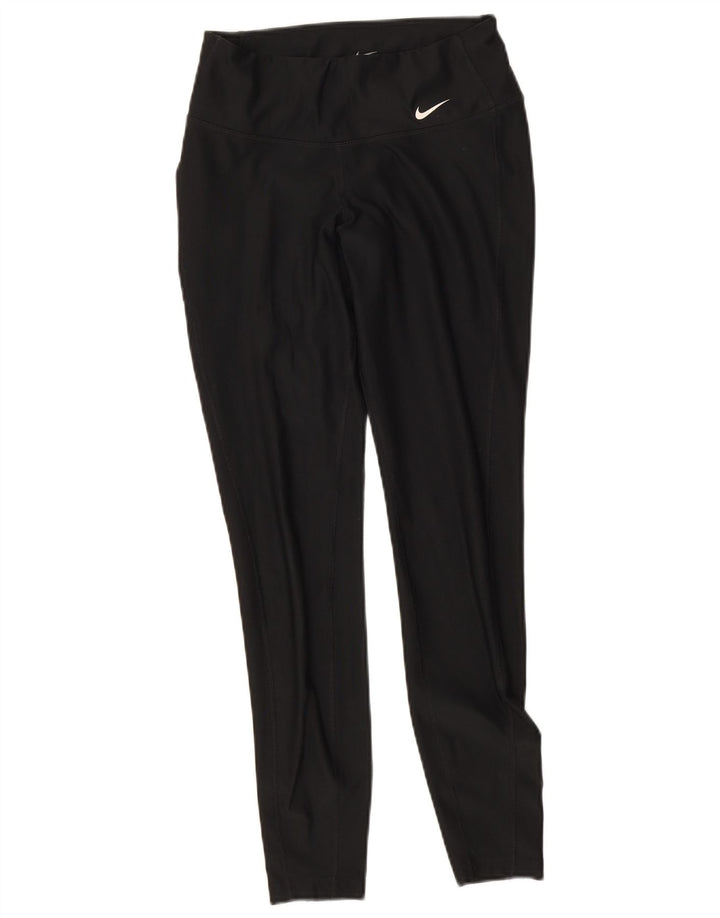 Nike Womens Dri Fit Leggings UK 4 XS  Black Polyester