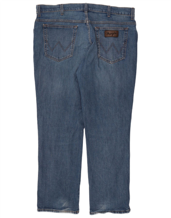Wrangler Mens Slim Jeans W40 L30 Blue Cotton