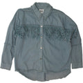 ZARA Womens Oversized Denim Shirt UK 10 Small Blue Vintage Zara and Second-Hand Zara from Messina Hembry 