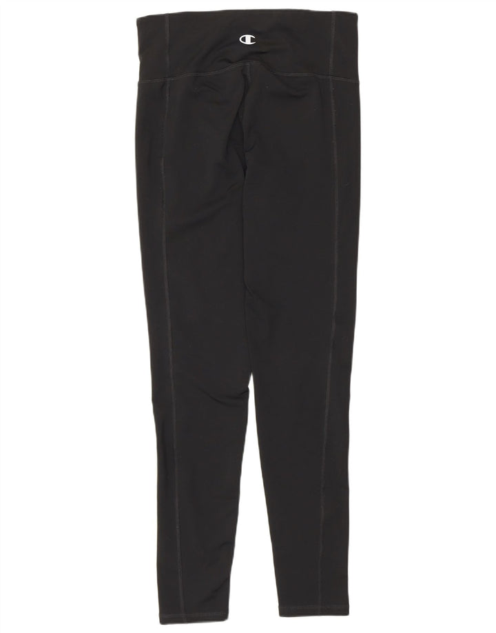 Champion Womens Leggings UK 12 Medium Black Polyester
