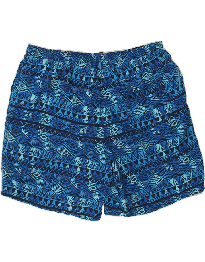 L.L.BEAN Mens Abstract Pattern Sport Shorts XL Blue Nylon Vintage L.L.Bean and Second-Hand L.L.Bean from Messina Hembry 