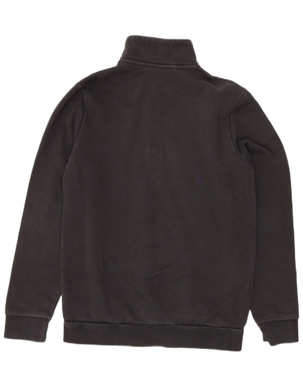 Adidas Boys Zip Neck Sweatshirt Jumper 13-14 Years Black Cotton