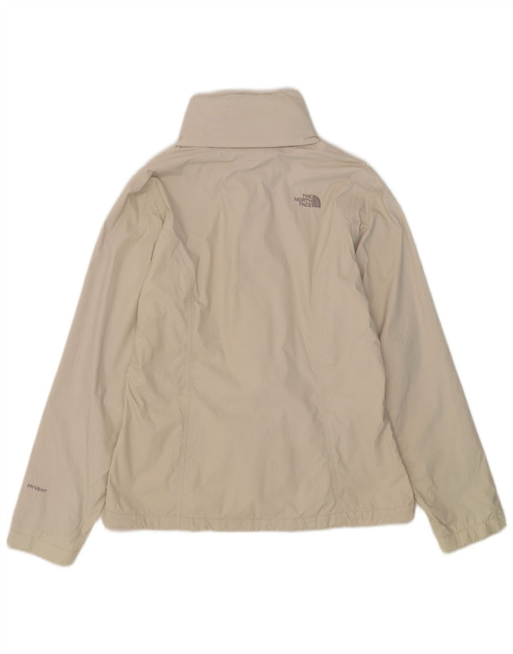 The North Face Womens Hooded Rain Jacket UK 14 Medium White Nylon