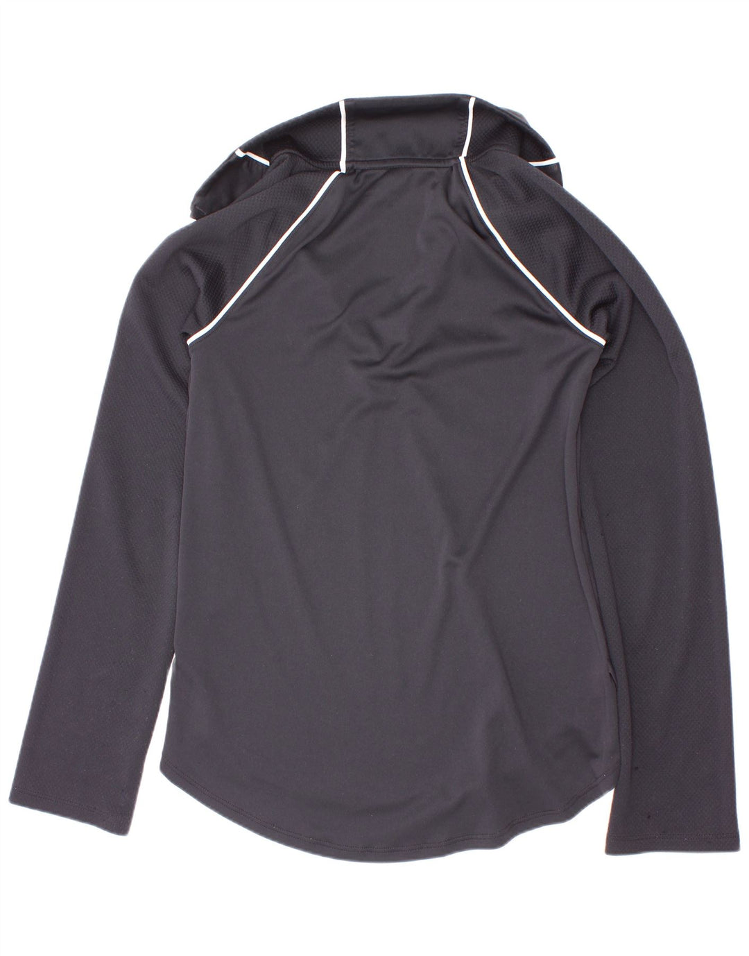 Under Armour Girls Fitted Graphic Top Long Sleeve 9-10 Years Medium Black