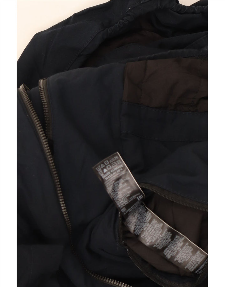 Marks & Spencer Mens Hooded Utility Jacket UK 38 Medium Navy Blue Cotton