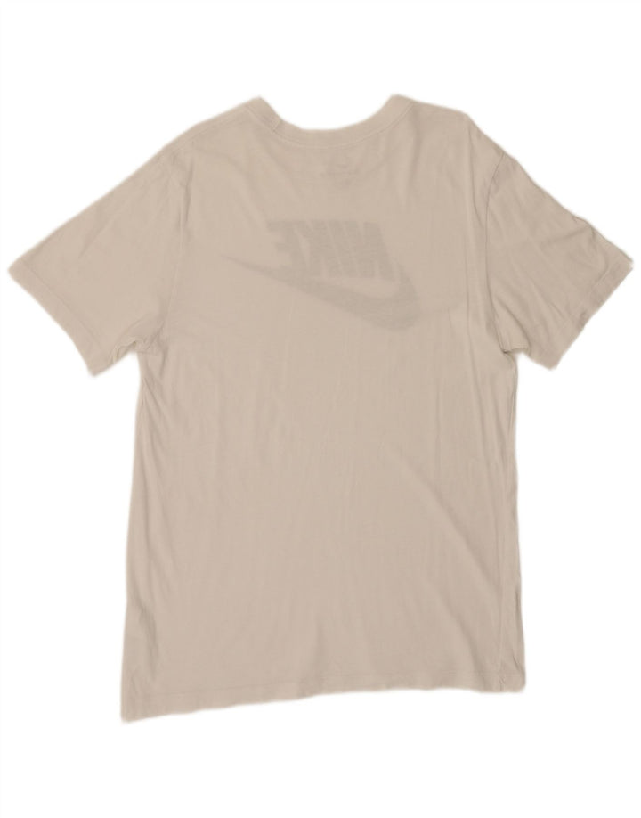 Nike Mens Graphic T-Shirt Top Medium White Cotton