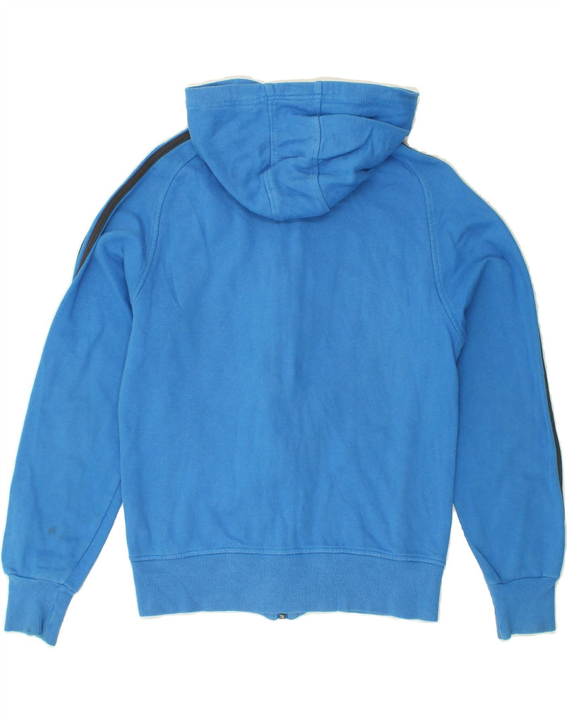 ADIDAS Boys Zip Hoodie Sweater 14-15 Years Blue Colourblock Cotton Vintage Adidas and Second-Hand Adidas from Messina Hembry 