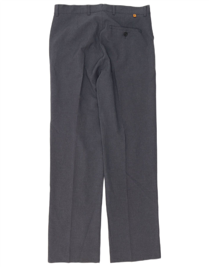 FARAH Mens Straight Casual Trousers W32 L31 Grey Polyester