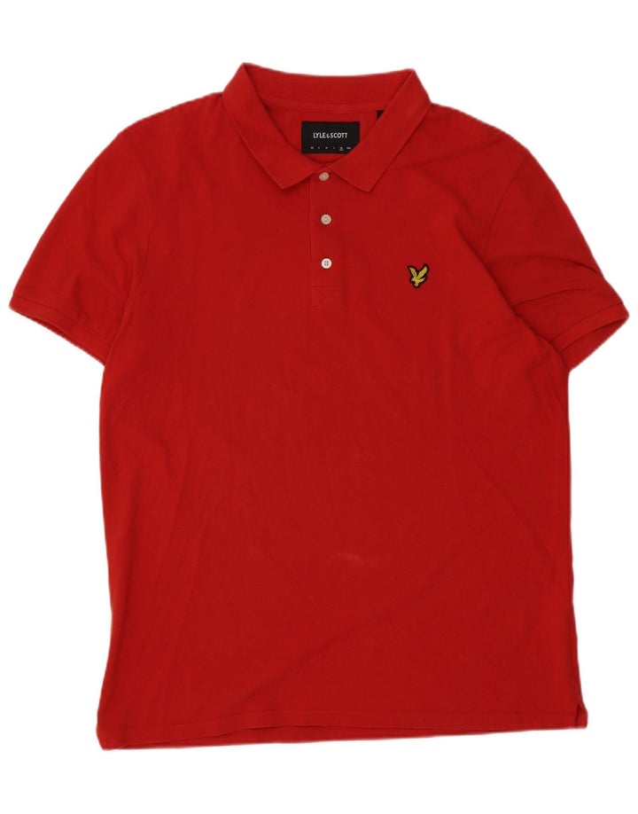 Lyle & Scott Mens Polo Shirt XL Red Cotton