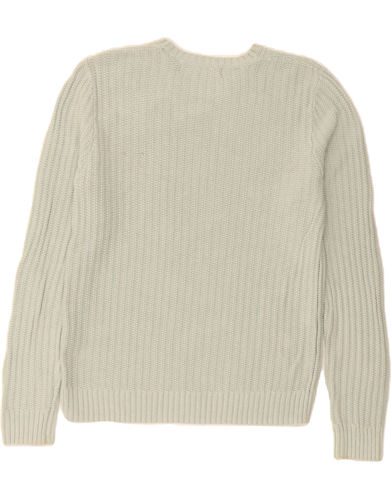 ZARA Mens Crew Neck Jumper Sweater Medium Green Cotton Vintage Zara and Second-Hand Zara from Messina Hembry 