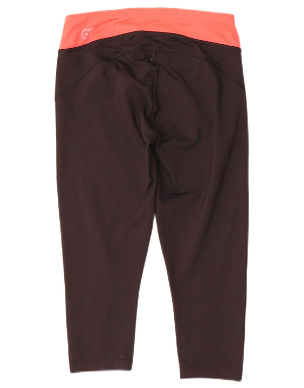 Puma Womens Capri Leggings UK 8 Small Black Colourblock Polyester
