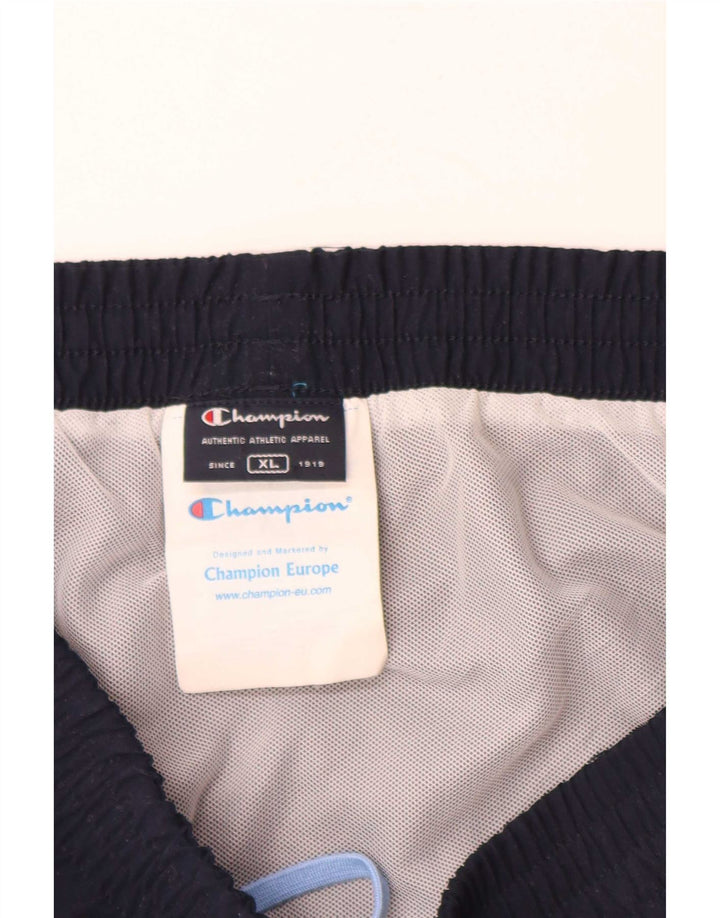 Champion Mens Graphic Swimming Shorts XL Navy Blue Colourblock Polyester