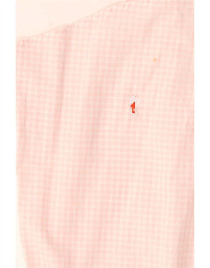 Tommy Hilfiger Womens Short Sleeve Shirt US 4 Small Pink Gingham