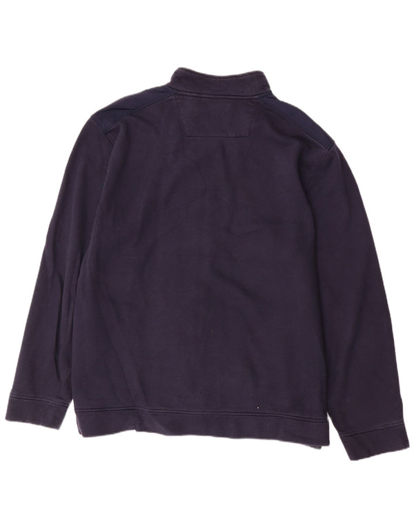 CALVIN KLEIN Mens Tracksuit Top Jacket 2XL Navy Blue Colourblock Polyester