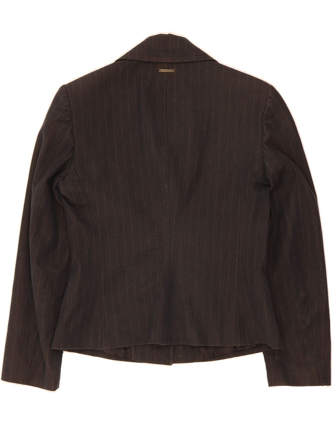 TRUSSARDI Womens Oversized Blazer Jacket IT 42 Medium Navy Blue Pinstripe Vintage Trussardi and Second-Hand Trussardi from Messina Hembry 