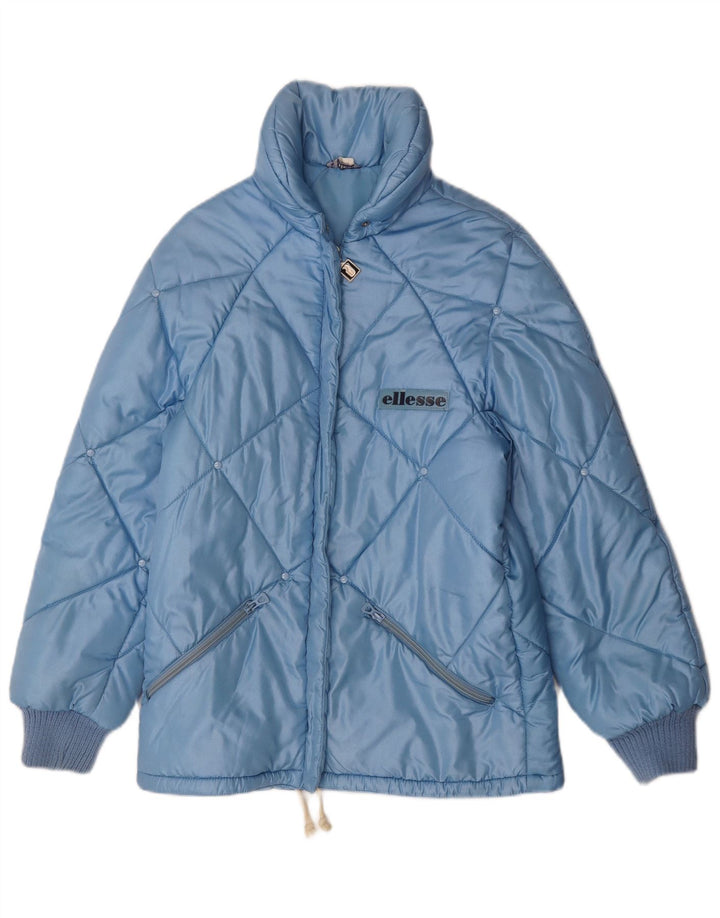 Ellesse Womens Quilted Jacket EU 38 Medium Blue