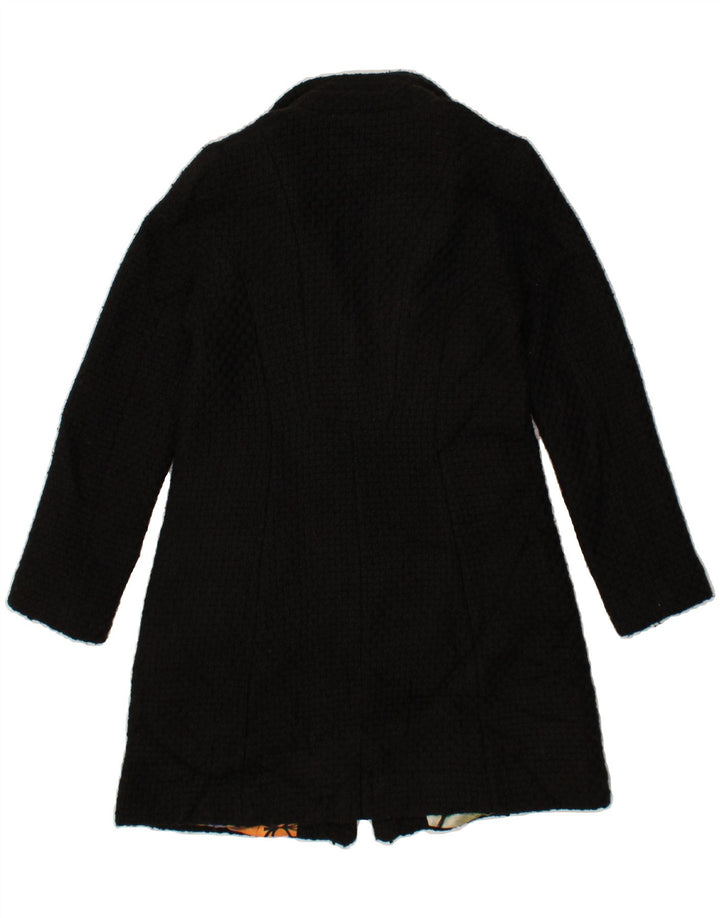 DESIGUAL Womens Overcoat EU 40 Medium Black Polyester Vintage Desigual and Second-Hand Desigual from Messina Hembry 