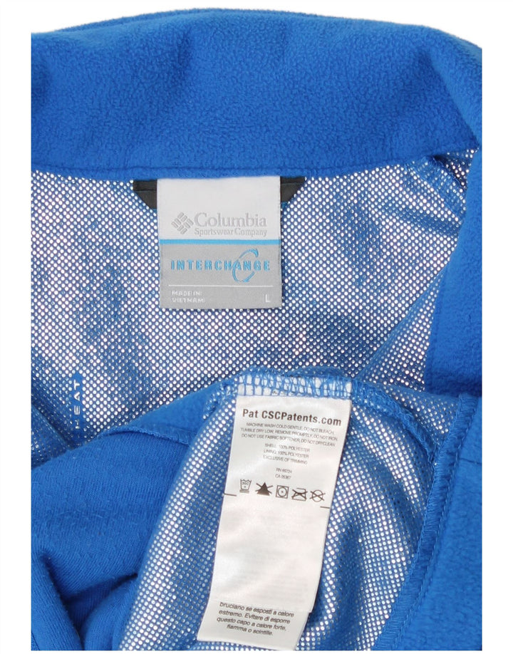 Columbia Girls Interchange Fleece Jacket 13-14 Years Large Blue Polyester