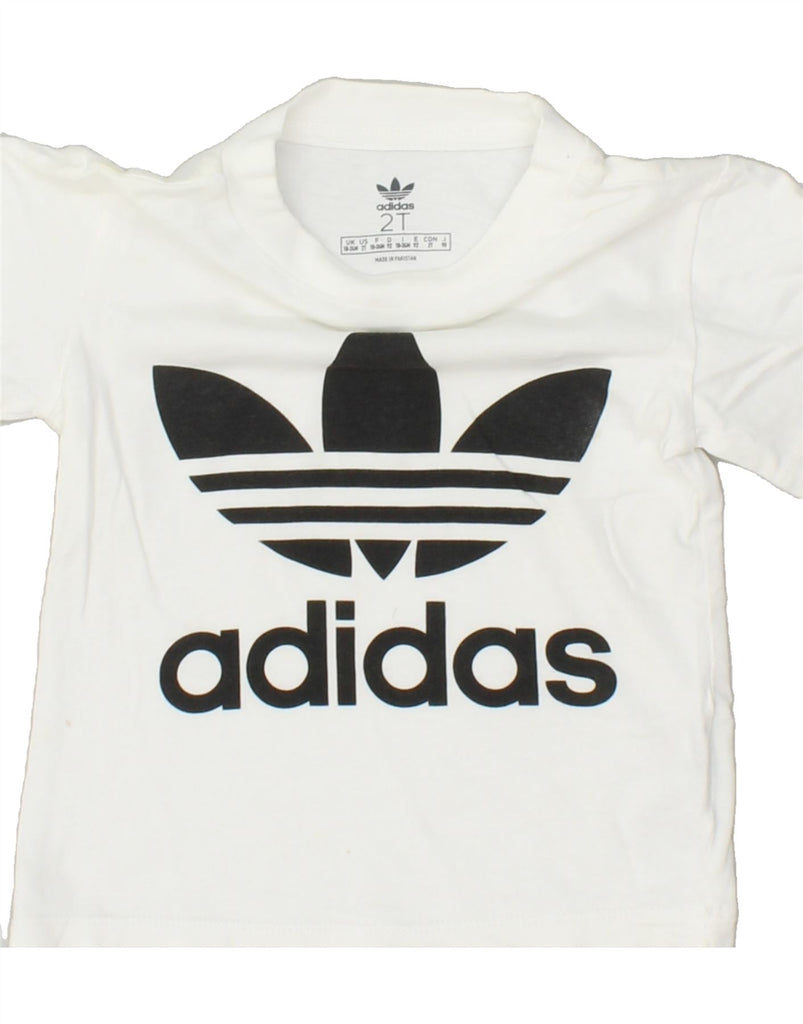 ADIDAS Baby Boys Graphic T-Shirt Top 18-24 Months White Cotton | Vintage Adidas | Thrift | Second-Hand Adidas | Used Clothing | Messina Hembry 