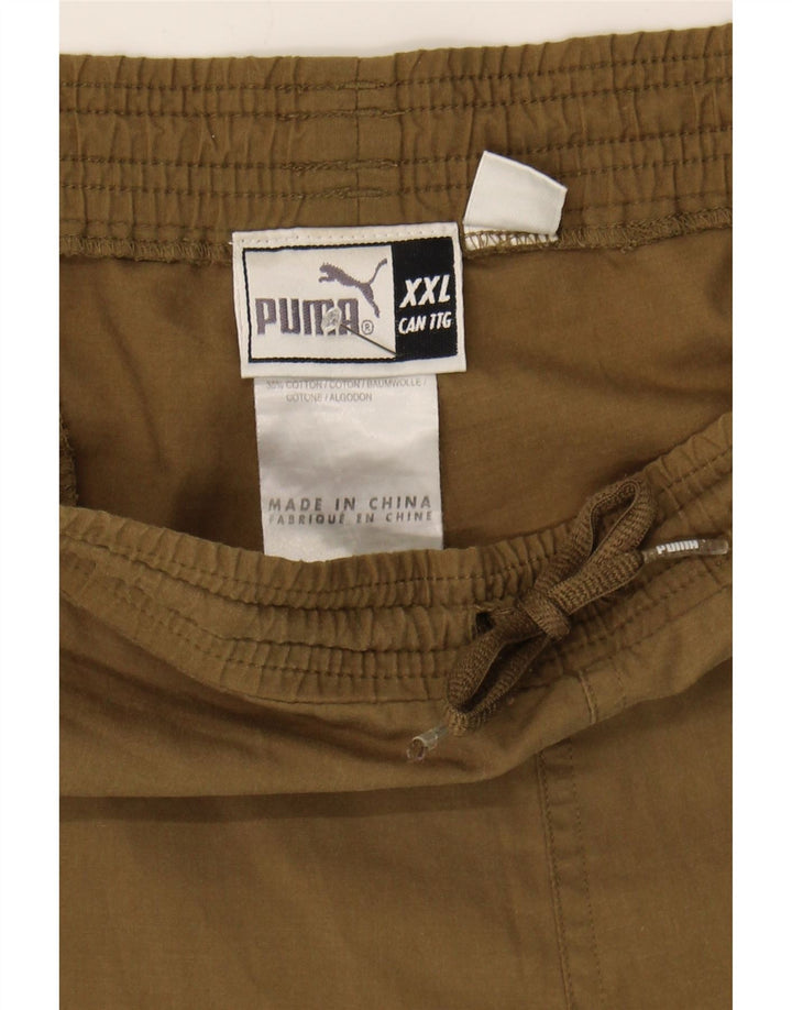 PUMA Mens Tracksuit Trousers 2XL  Khaki Cotton Vintage Puma and Second-Hand Puma from Messina Hembry 