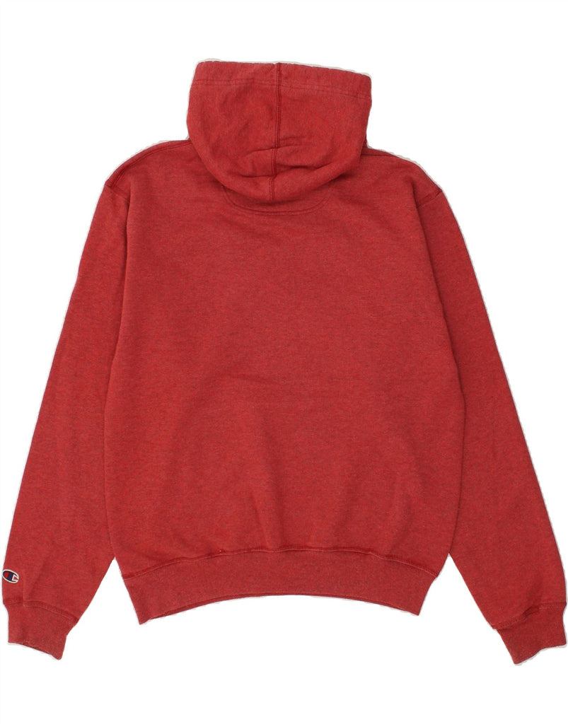 CHAMPION Mens Graphic Hoodie Jumper Medium Red Cotton | Vintage Champion | Thrift | Second-Hand Champion | Used Clothing | Messina Hembry 