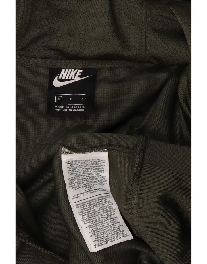 Nike Mens Zip Hoodie Sweater Small Green Polyester