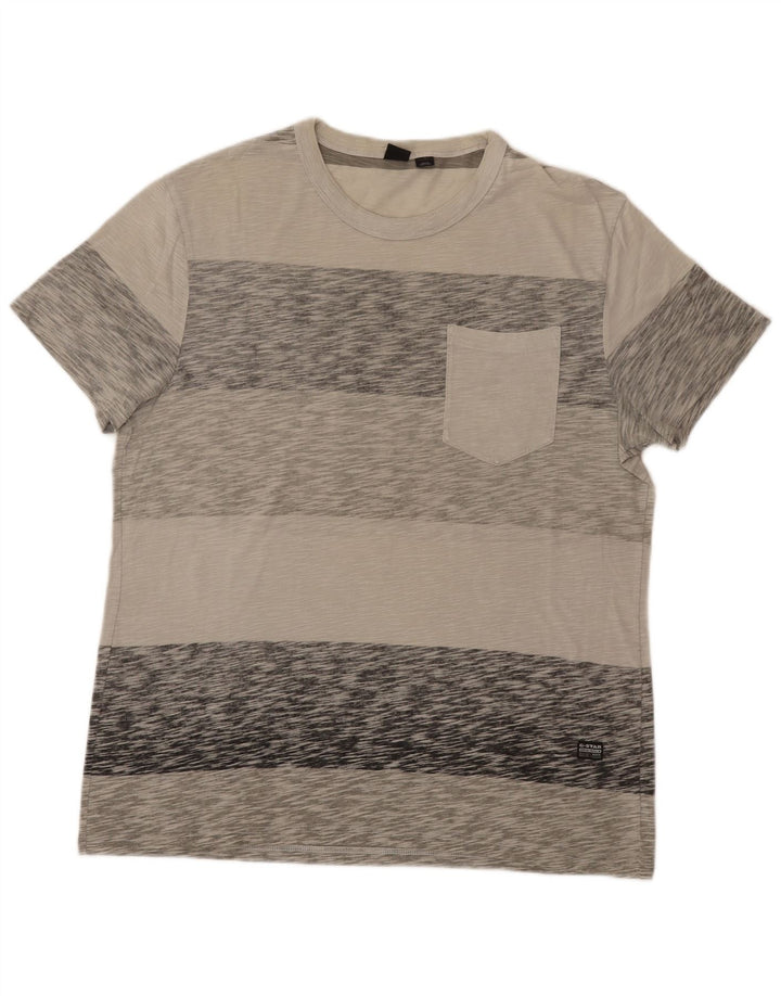 G-STAR Mens T-Shirt Top XL Grey Flecked