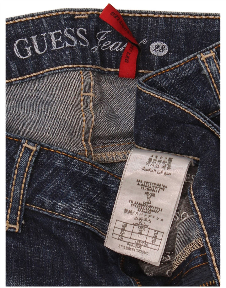 Guess Womens Slim Jeans W28 L28 Navy Blue Cotton