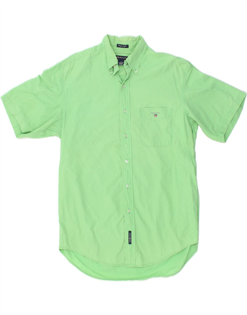 GANT Mens Short Sleeve Shirt Medium Green Cotton | Vintage Gant | Thrift | Second-Hand Gant | Used Clothing | Messina Hembry 