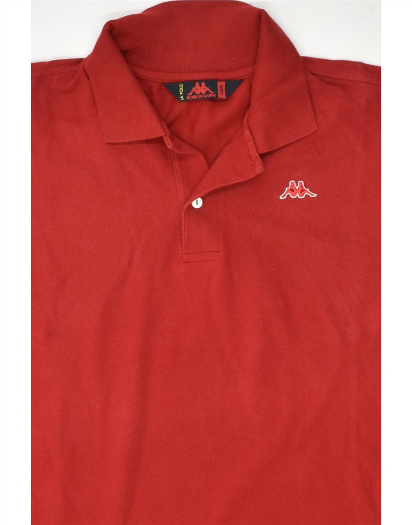 KAPPA Mens Polo Shirt Large Red Cotton | Vintage Kappa | Thrift | Second-Hand Kappa | Used Clothing | Messina Hembry 