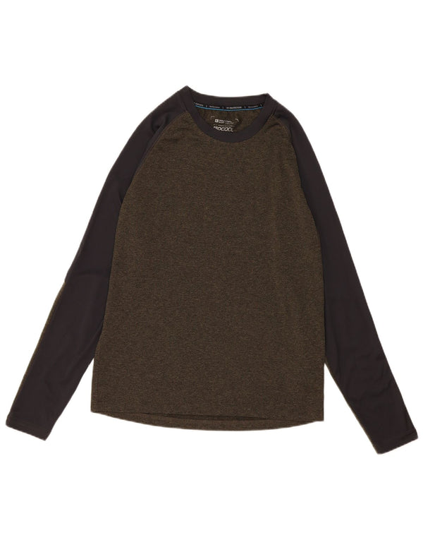 Mountain Warehouse Mens Top Long Sleeve Small Green Colourblock Sports