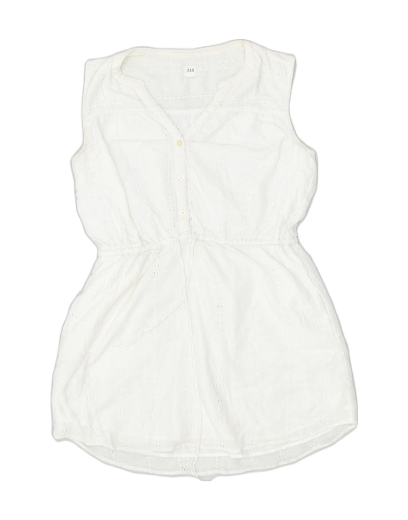 GAP Womens Sundress UK 10 Small White Cotton Classic | Vintage | Thrift | Second-Hand | Used Clothing | Messina Hembry 