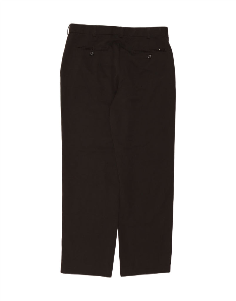IZOD Mens Straight Chino Trousers W34 L32 Black Polyester Vintage Izod and Second-Hand Izod from Messina Hembry 