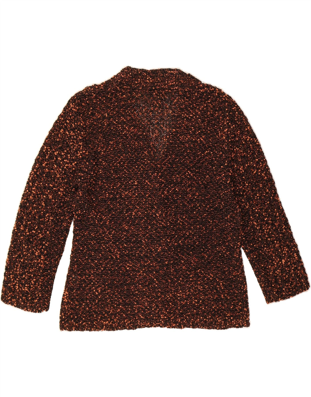 GREEN Womens Oversized 3/4 Sleeve Cardigan Sweater UK 14 Medium Brown