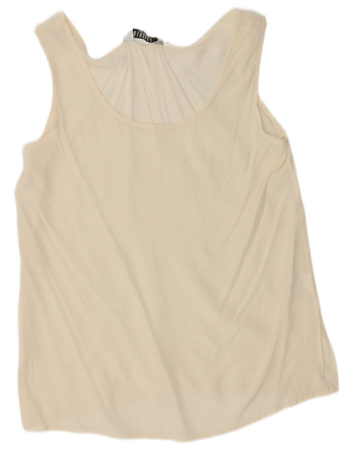 Marella Womens Vest Top IT 46 Large Off White Silk
