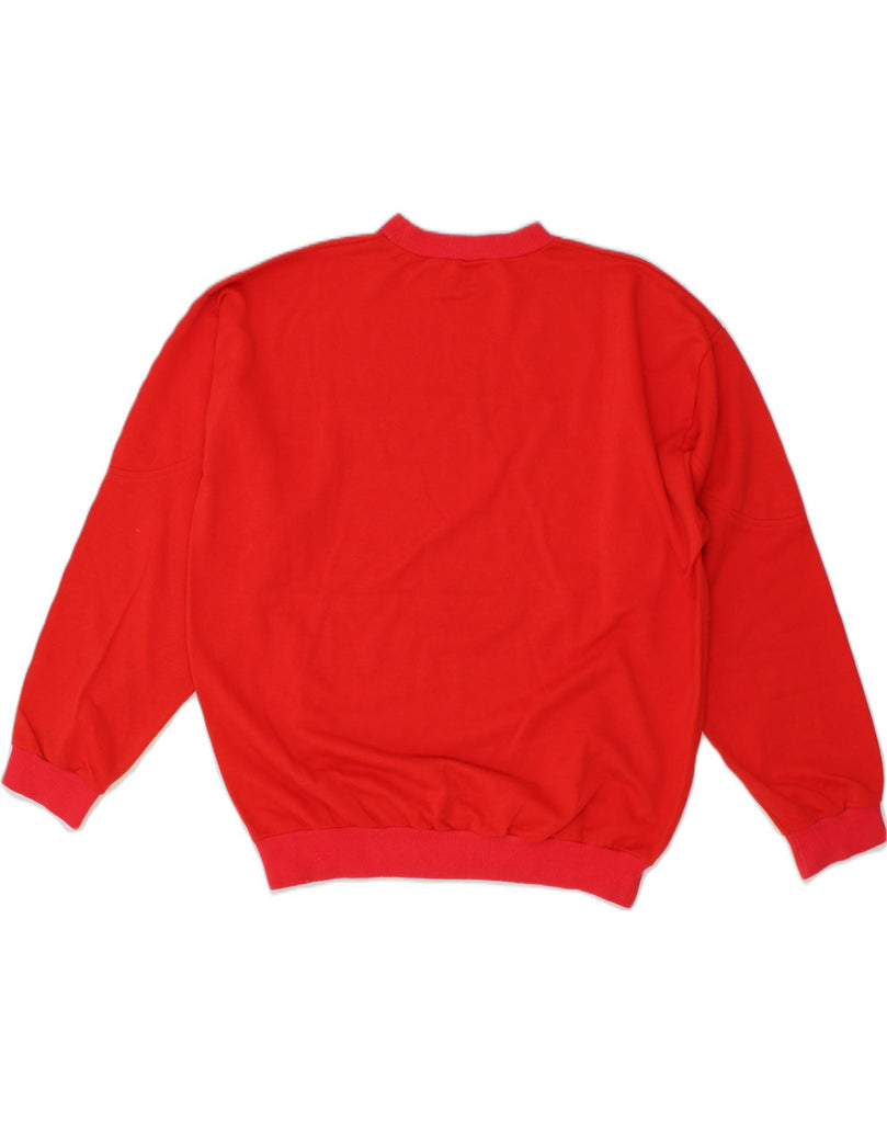 VINTAGE Mens Sweatshirt Jumper XL Red Cotton | Vintage Vintage | Thrift | Second-Hand Vintage | Used Clothing | Messina Hembry 