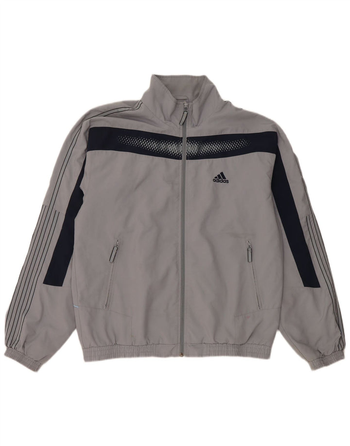 Adidas Mens Tracksuit Top Jacket Medium Grey Colourblock