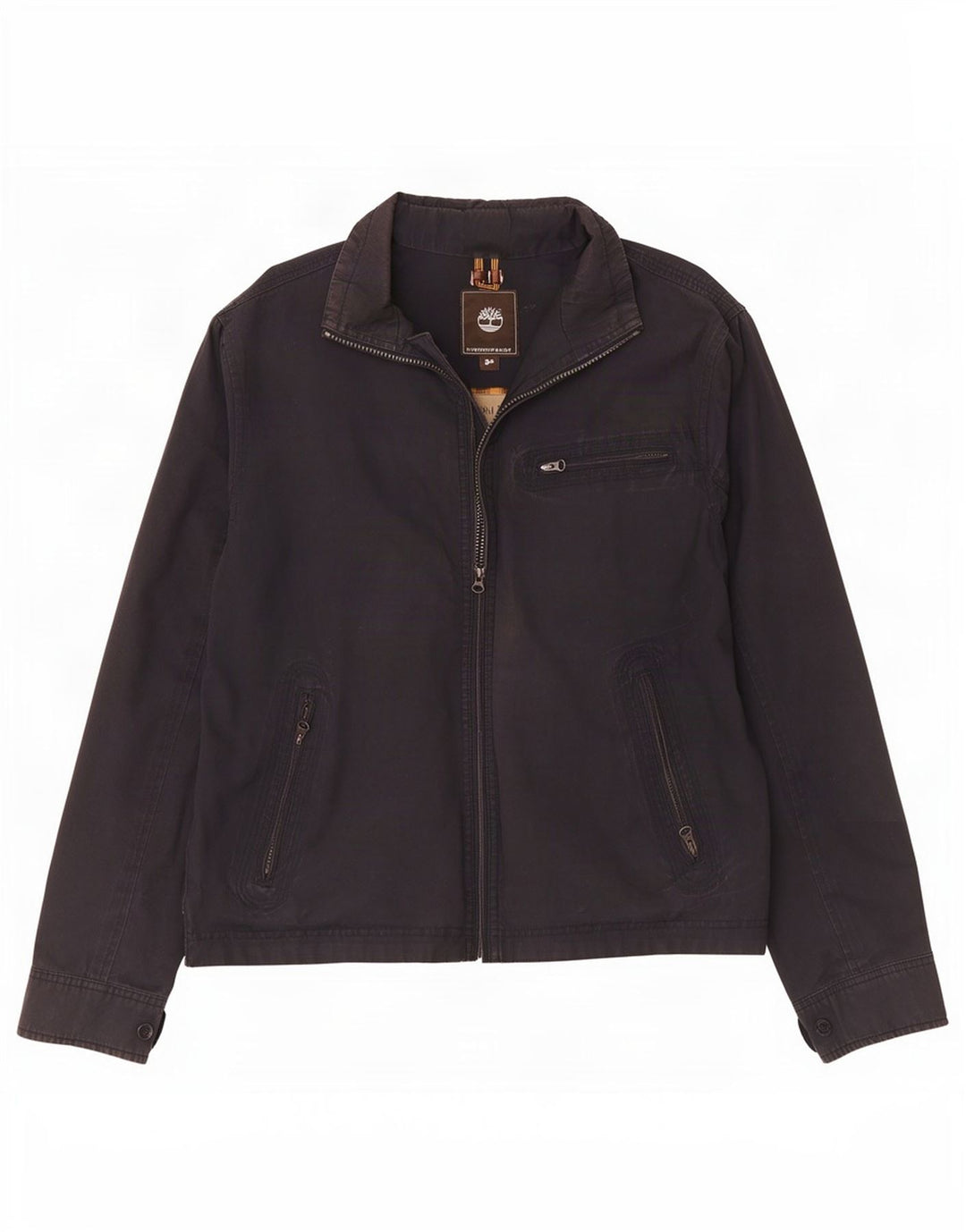 Timberland Mens Bomber Jacket UK 40 Large Navy Blue Cotton