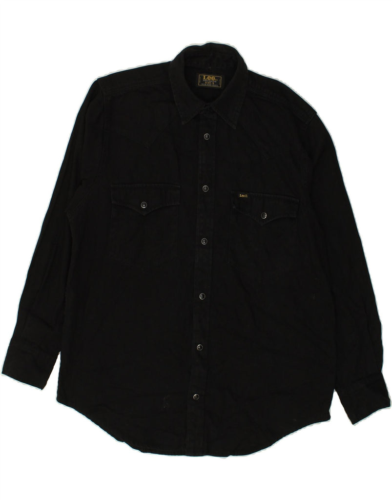 LEE Mens Shirt Small Black Cotton Vintage Lee and Second-Hand Lee from Messina Hembry 