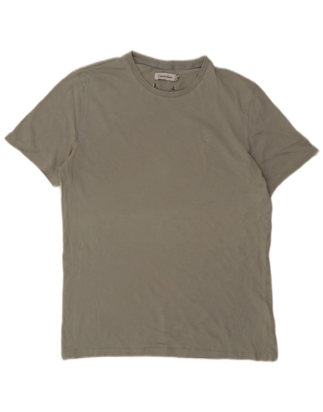 CALVIN KLEIN Mens T-Shirt Top Small Grey Cotton