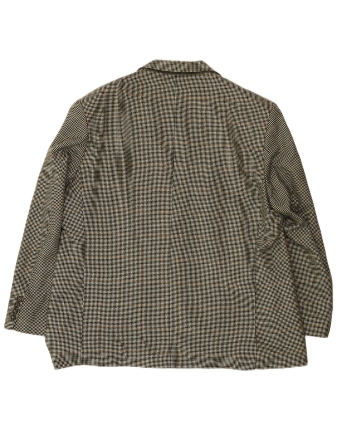Marks & Spencer Mens 2 Button Blazer Jacket UK 46 XL Green Houndstooth